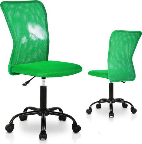 Vista 15 de Sillas de Oficina en Casa Sillas de Escritorio Pequeñas Ergonómicas Sin Brazos para Computadora Sillas Cómodas con Ruedas Silla de Tarea Silla