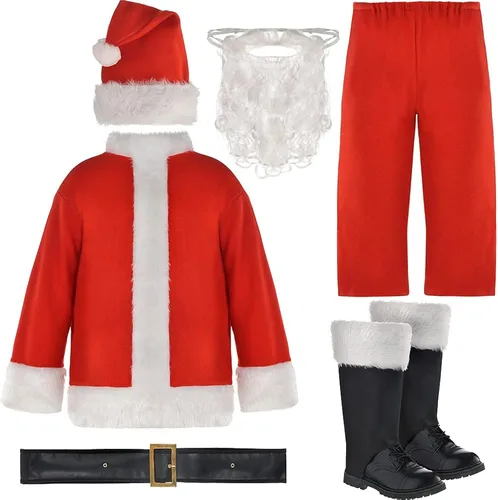 Vista 2 de Traje clásico de Papá Noel Tamaño estándar para adultos 1 pieza