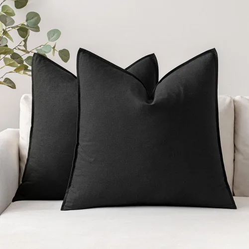 Vista 16 de MIULEE - Paquete de 2 fundas de cojín decorativas de lino, estilo bohemio y moderno, suaves, acento euro, para cama, neutral, fundas de cojín