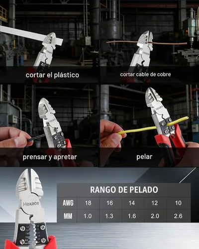 Vista 6 de Juego de 3 alicates multiusos con punta de aguja