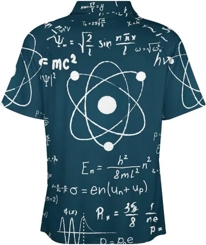 Vista 5 de Camiseta polo de fórmula de física y ciencia matemática para hombre, casual, manga corta, con cremallera, para deportes, golf, entrenamiento