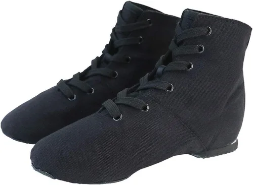 Vista 2 de Daydance Botas de jazz con cordones hasta el tobillo para niños, niñas, niños, mujeres, adultos