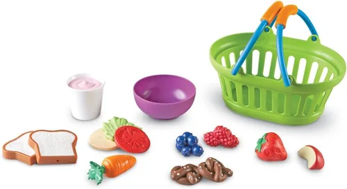 Vista 5 de Learning Resources New Sprouts Almuerzo Saludable para Niños Pequeños - 15 Piezas, Edades 18+ meses, Juguetes de Aprendizaje para Niños Pequeños