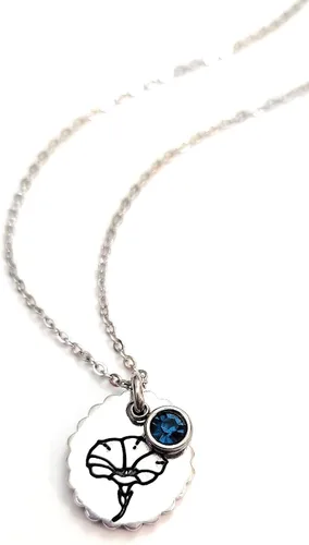 Vista 66 de Birth Month Flower and Birthstone Necklace