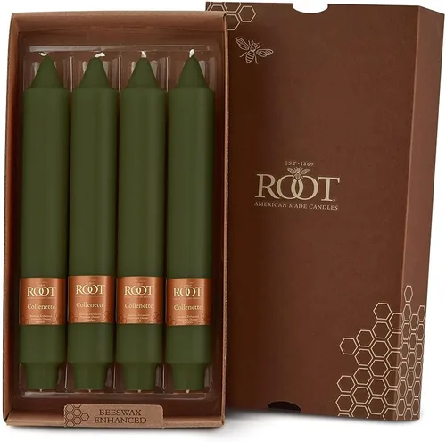 Vista 12 de Root Unscented Smooth Collenette Candles, Willow, 5", 8-Count Sauce