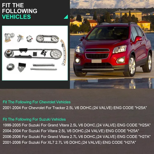 Vista 2 de Kit de cadena de distribución para Chevrolet Tracker 2001-2004, 1999, 2000, 2001, 2002, 2003, 2004, 2005, 2006, para Suzuki Grand Vitara, 2004