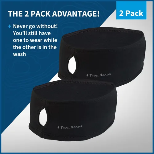 Vista 27 de TrailHeads - Diadema para mujer, diseño de cola de caballo, con banda para la oreja que absorbe la humedad, ideal para correr