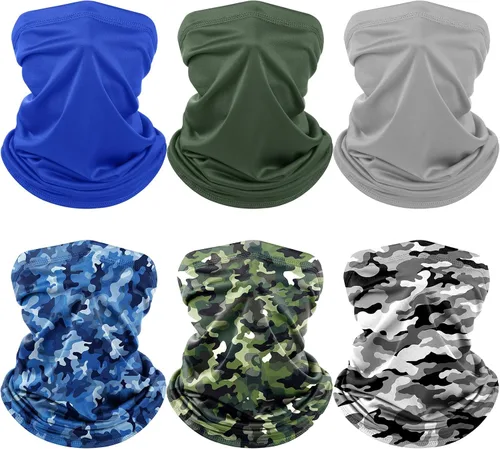 Vista 13 de Geyoga 6 piezas de protección UV para el verano, polaina de cuello refrescante, ropa para la cara, polaina para cuello, bufanda, protector solar