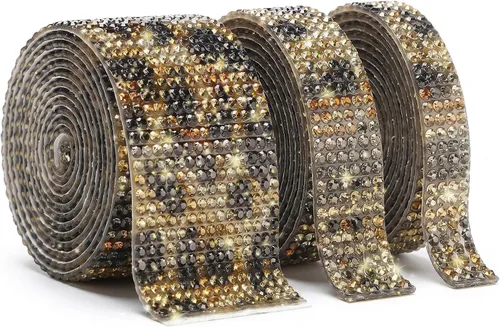 Vista 10 de Gartful Bedazzling - Tiras de diamantes de imitación autoadhesivas de varios anchos para manualidades, decoración de teléfono, jarrones, fiesta