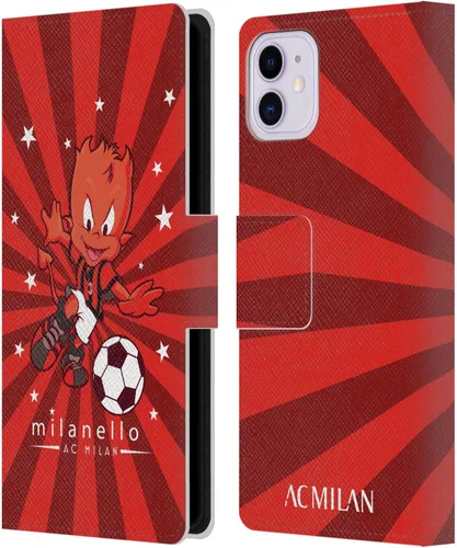 Vista 74 de Head Case Designs Officially Licensed AC Milan Dream Big Children Leather Wallet Case Compatible with Apple iPhone 11