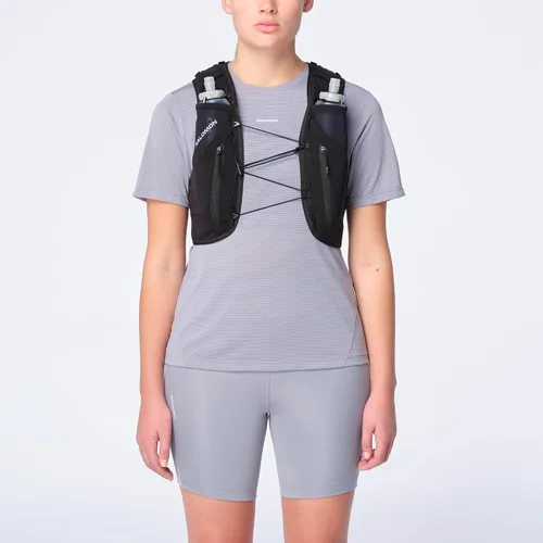 Vista 4 de Salomon Unisex Advance Skin 12 Chaleco de hidratación unisex para trail running de 12 litros Negro