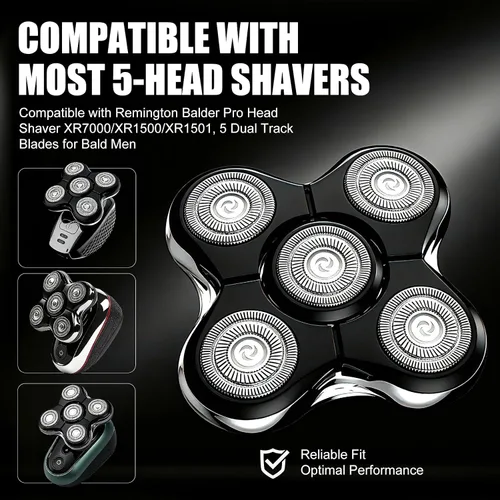 Vista 5 de Cabezales de repuesto para afeitadora Remington Balder Pro XR7000, color Negro