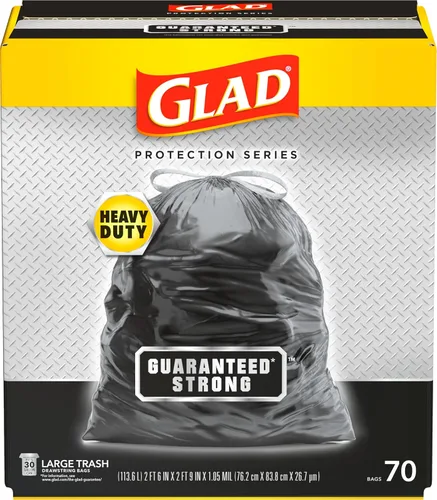 Vista 10 de Glad ForceFlex - Bolsas de basura resistentes con cordón ajustables con Clorox, Mountain Air, 30 galones, 50 unidades (el paquete puede variar)