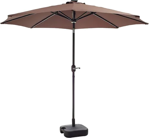 Vista 9 de LOKATSE HOME Base cuadrada de plástico rellenable para exteriores, para sombrilla de patio, color negro