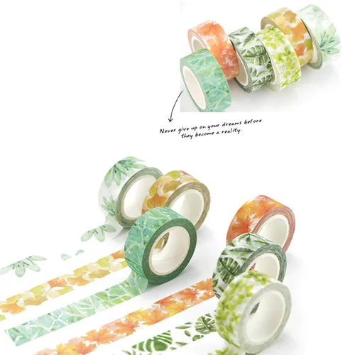 Vista 4 de VIVIQUEN Juego de cinta washi floral para suculentas, cinta decorativa de animales lindos para diario, álbumes de recortes, manualidades, envoltura