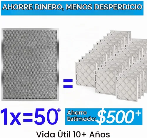 Vista 2 de UBeesize - Filtro de aire reutilizable de 20 x 20 x 1 pulgadas, lavable, MERV 8, permanente, electrostático, para aire acondicionado y HVAC