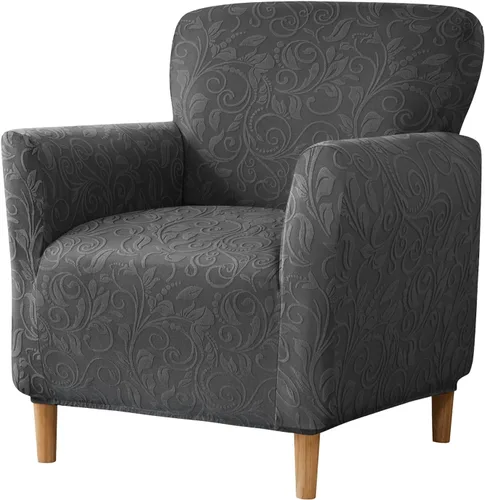 Vista 10 de LiveGo Fundas elásticas para sillón de banquete, funda de jacquard suave con brazos, fundas para sillón, protector de muebles, lavable a máquina