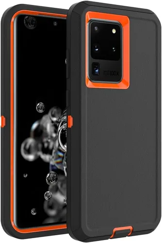 Vista 16 de Funda WOGROO para Galaxy Note 8, funda protectora resistente a caídas y golpes de grado pesado y resistente para Samsung Galaxy Note 8, Negro+Naranja