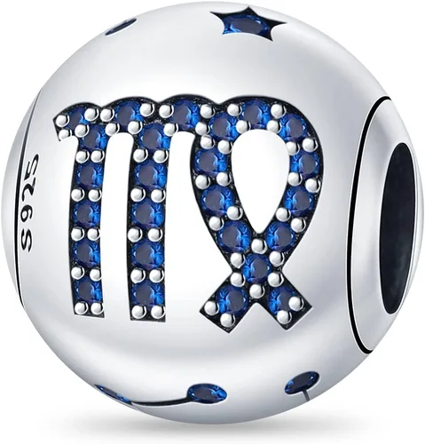 Vista 36 de Pandach 12 dijes de cumpleaños con signo del zodiaco de plata de ley 925 con piedra natal para mujer, pulsera, collar, pulsera, regalo para mujeres