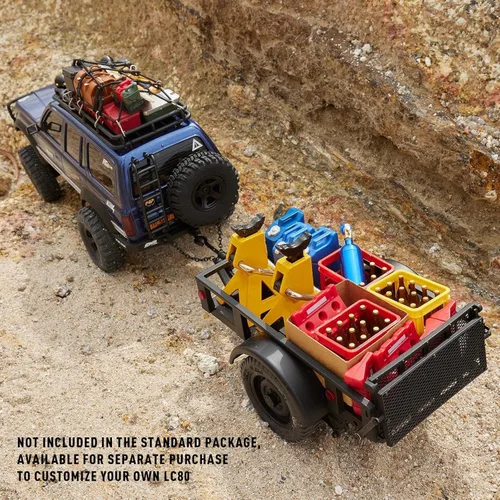 Vista 2 de BEEZRC FMS RC Crawler 1/18 FCX18 Land Cruiser LC80 RTR Toyota con licencia 4WD RC Rock Truck 2.4Ghz 900mAh Hobby Grade RC Car Model Mini Auto de Azul