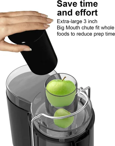 Vista 2 de SIFENE Exprimidor centrífugo con boca de 3 pulgadas de ancho, extractor de jugo compacto para frutas y verduras, 3 velocidades de control de alta