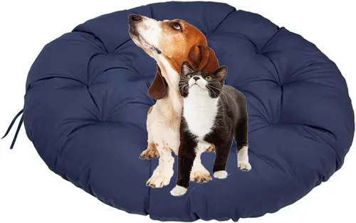 Vista 9 de Cojín redondo grueso para silla Papasan de 15.7 x 15.7 in, cojín de suelo extraíble para exteriores, cojín para silla Papasan al aire libre, cojín