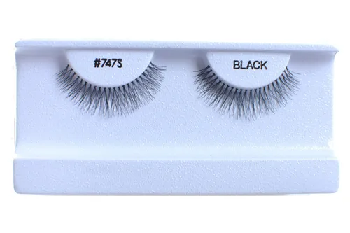 Vista 4 de 100 pares de pestañas postizas 100% cabello humano negro natural #412