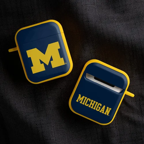 Vista 4 de Michigan Wolverines HDX - Funda compatible con Apple AirPods Gen 1 y 2 (clásico)