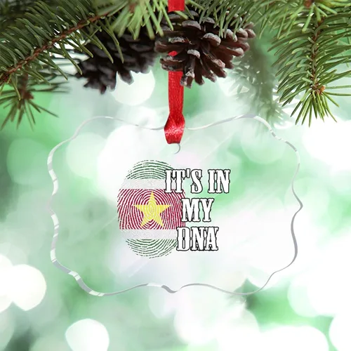 Vista 35 de Adorno de Navidad personalizado del Reino Unido 2023 It's in My DNA, adorno de huellas dactilares para decoración de árbol de Navidad, recuerdo