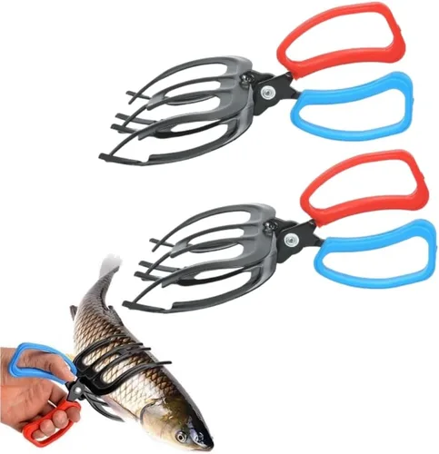 Vista 8 de Pinza de pesca de 3 garras, alicates de pesca multifuncionales de tres dientes, agarre antideslizante de garra de pescado, alicates de pesca