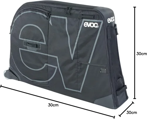 Vista 8 de Evoc Bolsa para bicicleta de carretera (285L, negro) Bloque moldeado de la bici del policarbonato, ruedas del patín 285L