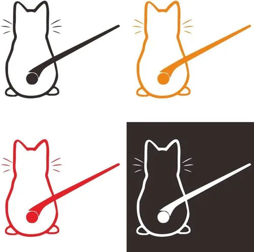 Vista 2 de Adhesivo para automóvil, divertido gato en movimiento, cola en movimiento, diseño de dibujos animados, lindo animal, para limpiaparabrisas trasero