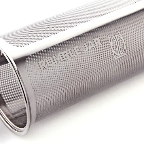 Vista 3 de Rumble Jar - Cafetera fría de próxima generación para tarros Mason - El filtro de 200 micrones es ideal para granos gruesos y café más fuerte