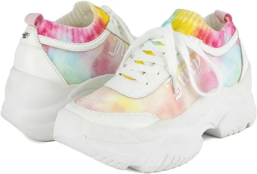 Vista 6 de Juicy Couture Tenis de moda con cordones gruesos para mujer, con plataforma elegante, para caminar cómodamente todos los días