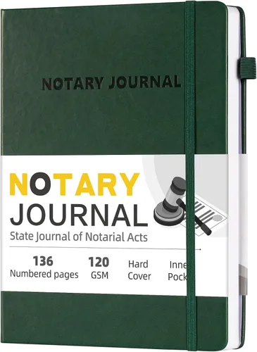 Vista 9 de Homlive Libro de registro de diario notarial, libro notarial de 7"x10", libros de registro notarial, diario público notarial para actos notariales