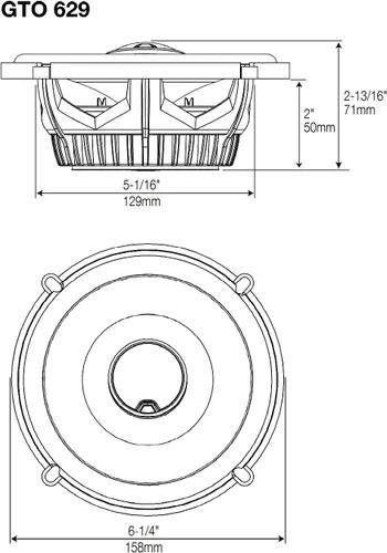 Vista 7 de JBL GTO629 - Altavoz coaxial de calidad superior de 16,5 cm, conjunto de 2