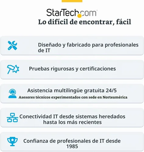Vista 9 de StarTech Adaptador Portátil de Carrito de Choque para Laptop para Gestión de Servidores, Consola KVM USB/VGA, Windows/Linux/MacOS - TAA
