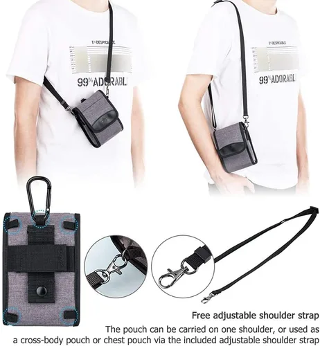 Vista 4 de Funda para cámara + 2 correas de mano para muñeca: estuche compacto para cámara con 2 correas de cuero para muñeca