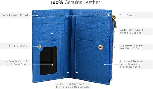 Vista 55 de Grande -2804 Cartera para mujer, Naranja, Minimalista