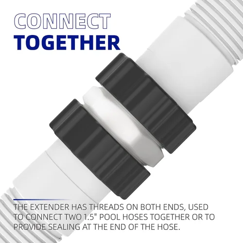 Vista 5 de PalpitateC Conector de manguera dividido para piscina compatible con bomba de natación Intex Coleman de 1.5 pulgadas, extensor de manguera