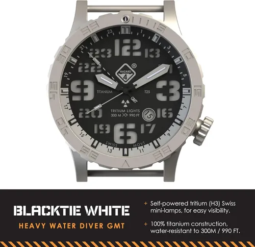 Vista 2 de HAZARD 4 Heavy Water Diver™ : Titanium Tritium Dive-Watch
