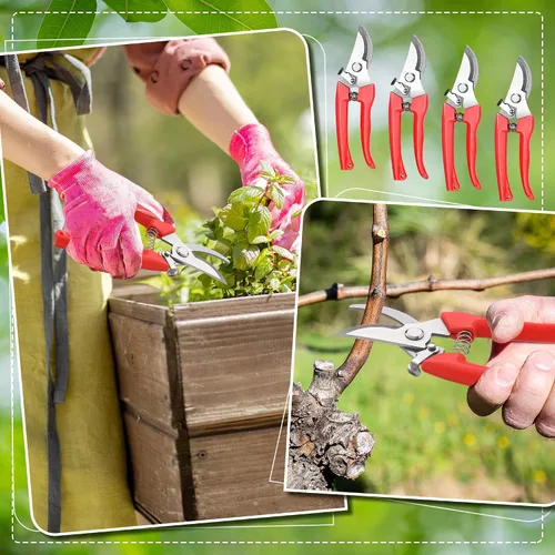 Vista 5 de Chumia 30 Tijeras de Podar de Flores de Jardín Tijeras de Poda Resistentes Tijeras para Plantas Cortadoras de Jardín Podadora de Mano para Árboles