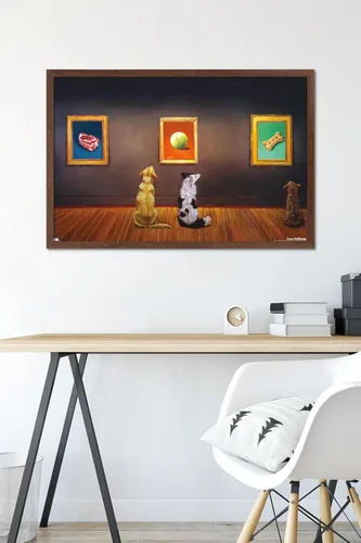 Vista 40 de Trends International Lucia Heffernan Art - Póster de pared de museo del perro, 22.375 x 34 pulgadas, versión enmarcada en negro Versión con marco