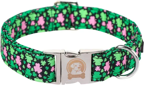 Vista 56 de MR.CHUBBYFACE· Collar de perro de San Valentín azul, lindo collar de cachorro con lazo azul, collar ajustable de algodón para mascotas con hebilla