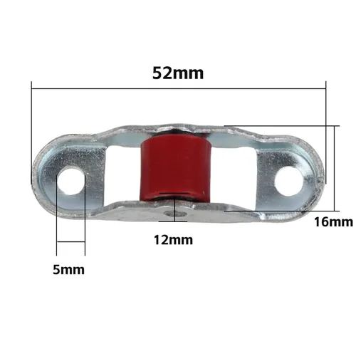 Vista 2 de 10 poleas de ventana para puerta corredera, rodillo mudo de plástico de una sola rueda con base de 0.472 in utilizado en puertas correderas, ventana