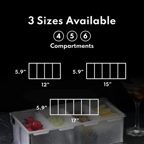 Vista 7 de New Star Foodservice Dispensadores de condimentos de grado restaurante con múltiples compartimentos (plata, 3 compartimentos)