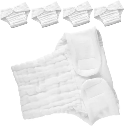 Vista 11 de 5 fundas de pañales de algodón lavables y reutilizables para niños y niñas, de alta absorción, suaves, transpirables, lavables a máquina, pañales s
