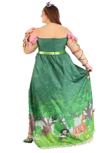 Vista 2 de Disfraz de Madre Naturaleza Talla Plus para Mujer Multicolor