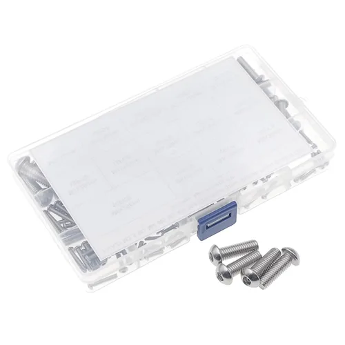 Vista 6 de M2.5-M8 304 - Kit de tornillos de cabeza de botón de acero inoxidable 185PCS M2.5 M3 M4 M5 M6 M8 Hex Drive Rounded Head Bolts, ISO7380 Fully