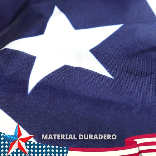 Vista 4 de Bandera de abanico plisada estadounidense de 3 x 6 pies (juego de 4) – Banderines patrióticos de medio abanico, decoraciones del Día de los Caídos